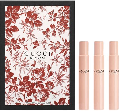 gucci bloom for her rollerball trio